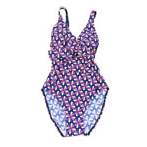 Boden Floral Print‎ One Piece Swimsuit Tummy Control US 2